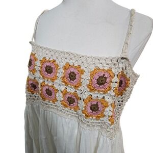 ASOS Design Floral Crochet Babydoll Mini Dress Women's Size 12